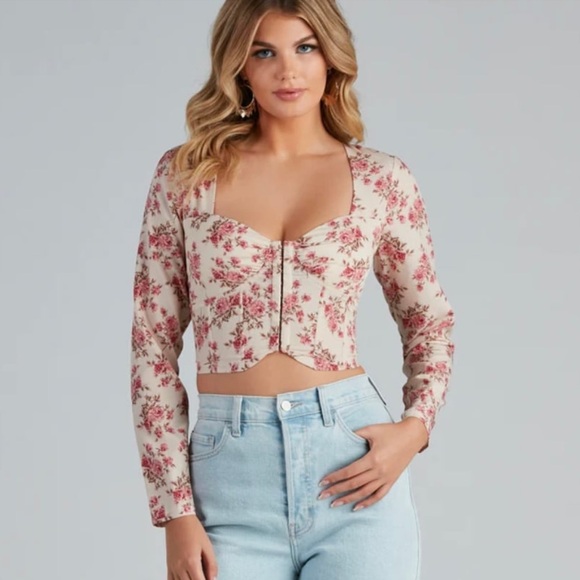 Windsor Boho Beauty Floral Corset Top - Picture 1 of 8